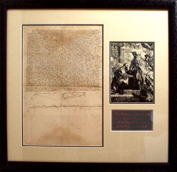 Document Signed by the Financiers of Christopher Columbus -