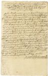 The Crown Gave Him Mohegan Indians Lands in 1703 - Court Document Asking Major General Wait Winthrop if he will be the Executor of Governor John Winthrop’s Estate