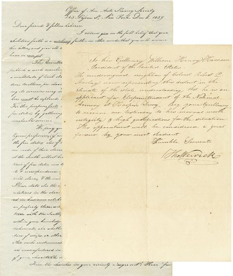 American Anti-Slavery Society Pre-Printed Letter - Are Colored People Allowed in Church