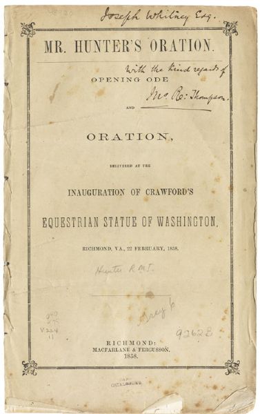 The Inauguration of the Equestrian Statue of Washington Signed by John Reuben Thompson