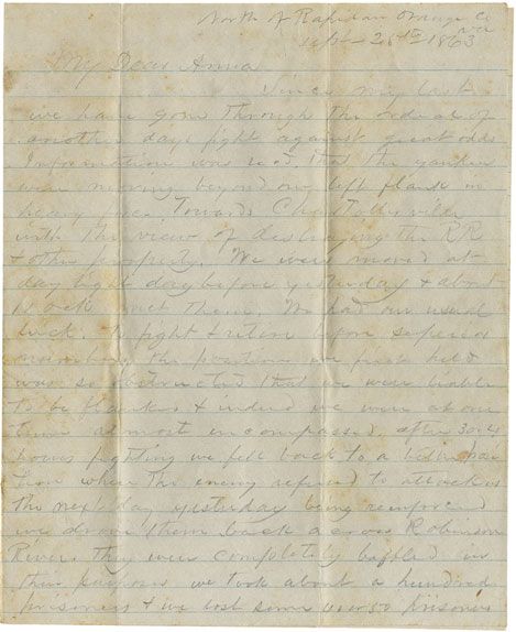 Great 2nd South Carolina Cavalry Battle Letter