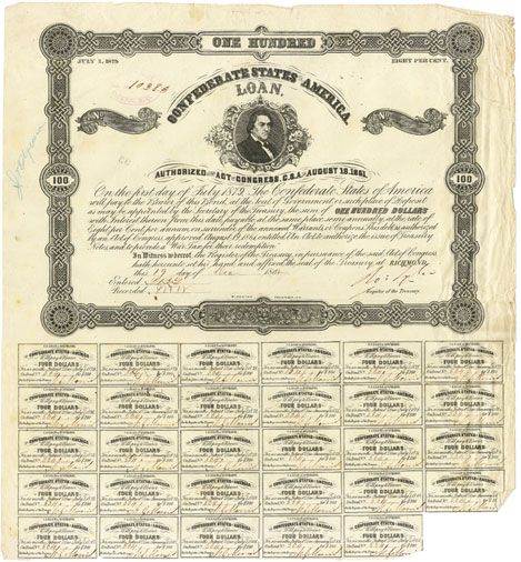 $100 Confederate Bond
