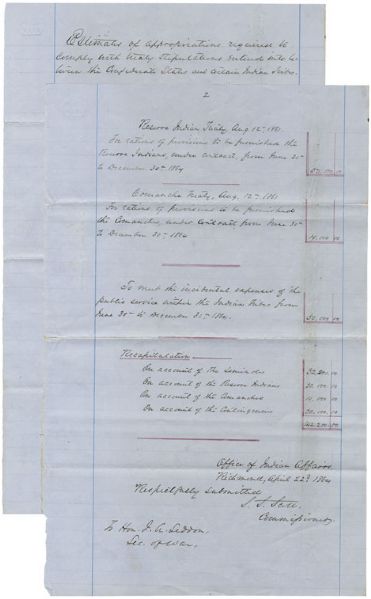 Confederate Treaty Appropriations for Indians