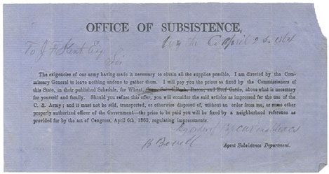 Commander of the Wythe County Home Guards - Receives an Offer He Cannot Refuse
