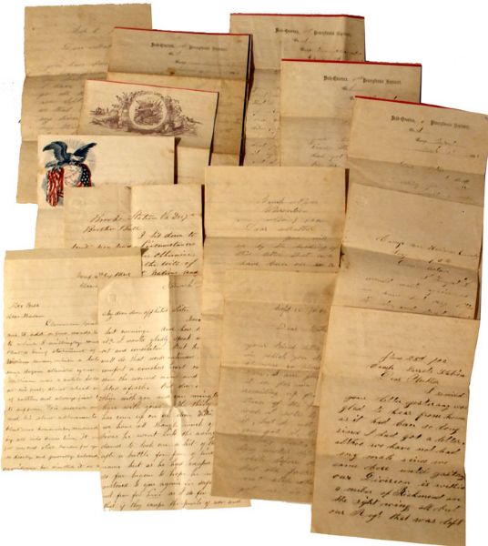 35th Pennsylvania Soldier’s Archive with Good Antietam Content and Condolence Letters After His Death