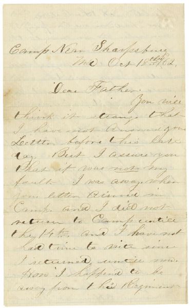 Gettysburg KIA Writes on The Battle of Antietam
