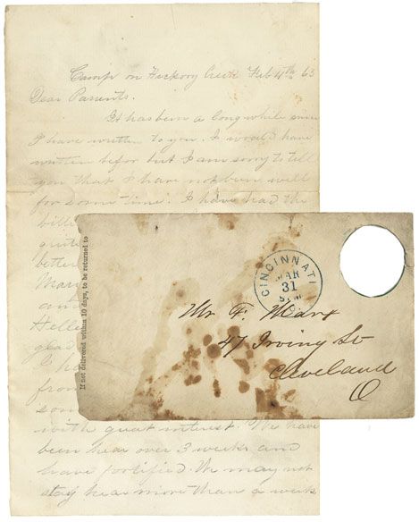 1st Ohio Light Artillery Letter