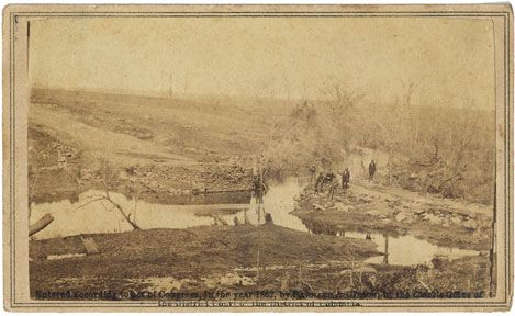 CDV of Cub Run Bridge First Bull Run Battlefield Near Where Lt. Col. of the 69th New York was Buried