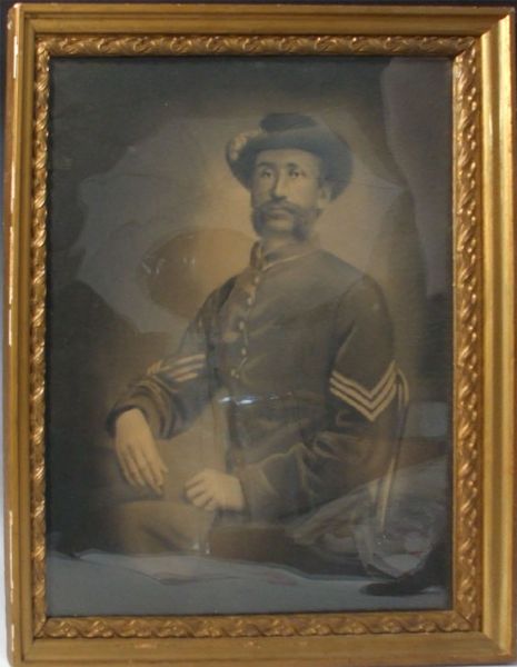 Charcoal Portrait of a Civil War Soldier