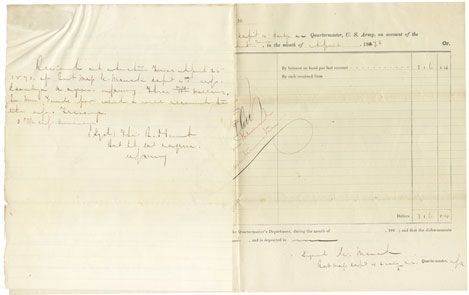 Lincoln Commissioner Signed Military Document