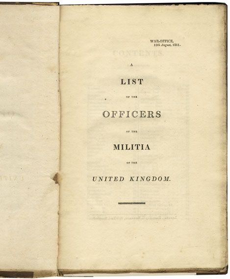 The Officers of the British Militia