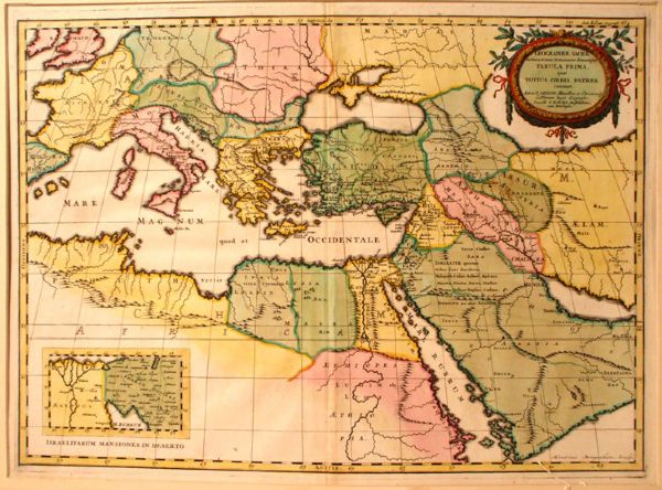 Large, Early Religious Map - 1662