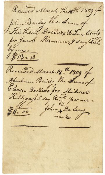 1809 Gunsmith Receipt