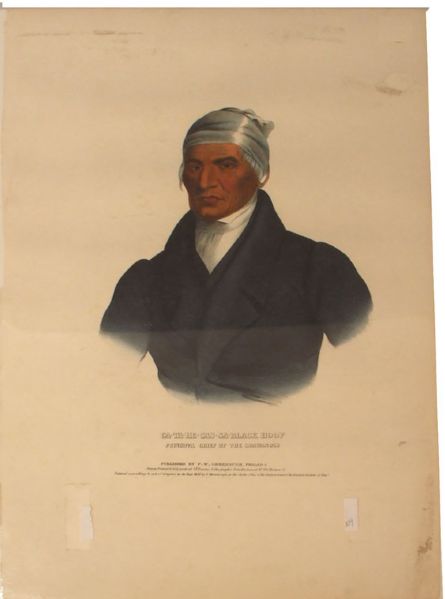 Chief of the Shawano’s 1838 Print
