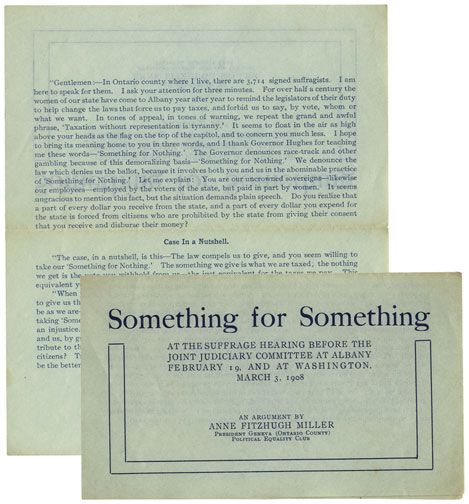 Women’s Suffrage Leaflet - “Something for Something”
