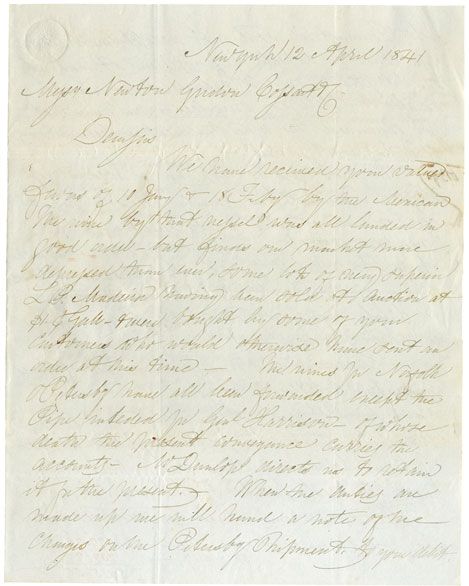 The Old Merchants of New York Letter on the Death of President Harrison and the Prospects of John Tyler’s Presidency