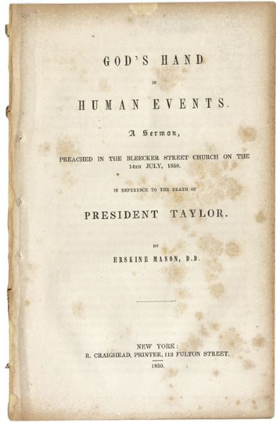 The Death of President Taylor