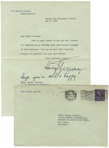 Truman Writes to His Rabbi
