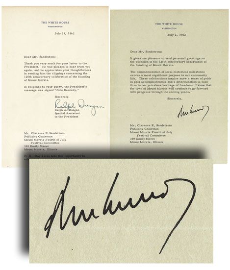 Can Anybody Read John Kennedy’s Signature ? This recipient Couldn’t.