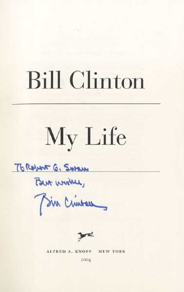 “My Life” Signed by President Clinton