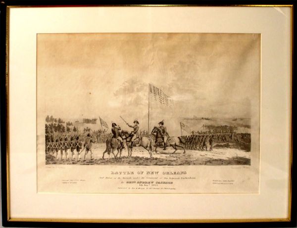 Jackson’s Defeat of the British at New Orleans Printed in 1820 by William Morgan