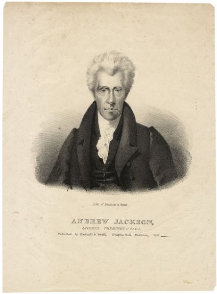 1831 Lithograph of Andrew Jackson