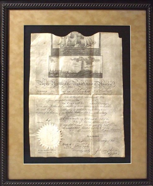 President Jackson Signed Ship Pass