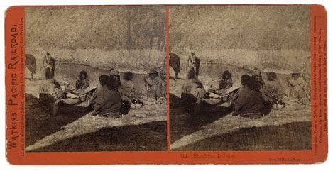 Shoshone Indians At Watering Hole