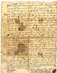 1688 Connecticut Land Deed Signed by James Fitch and his Wife Alice Fitch who was the Daughter of William Bradford