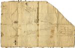 1767 Land Deed on Colonial Fabric