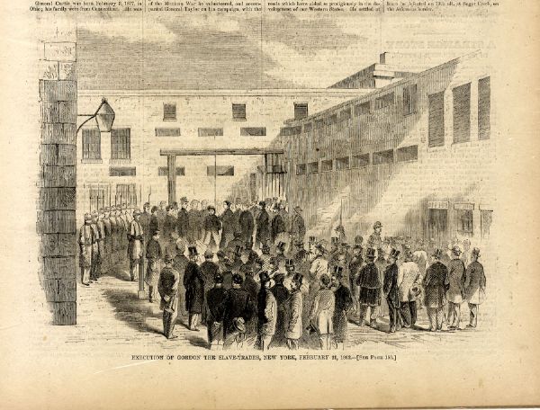 Engraving of the Only Slave Trader Executed