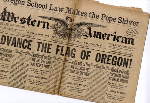 Four Issues of the 1923 Ku Klux Newspaper from Oregon