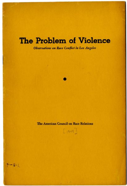 The Problem of Violence Between the Races in Los Angeles