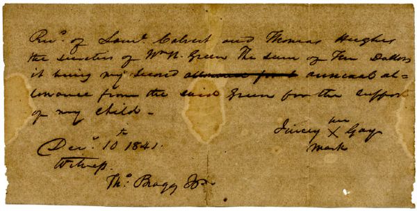 Confederate Attorney General Thomas Bragg Signed Document