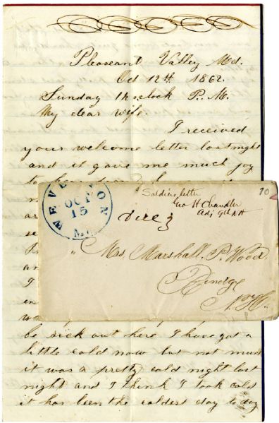 Cover Franked by Spotsylvania Court House Casualty