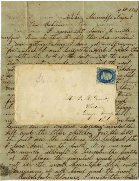 24th Iowa Infantry Letter from Natchez, Mississippi