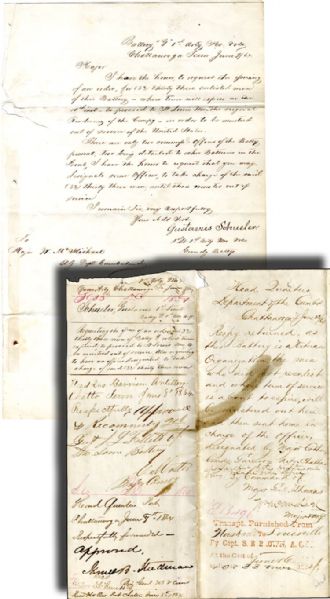 General James Blair Steedman - Hero of Chickamauga - War-Date Signed Document