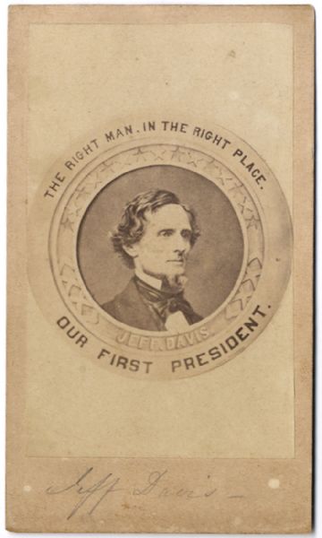 Rare “OUR FIRST PRESIDENT” Confederate CDV by Quinby