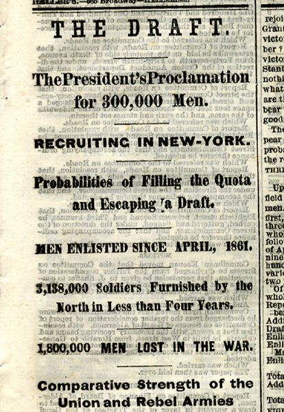 A Complete Printing of President Lincoln’s Draft Call of 300,000 Men