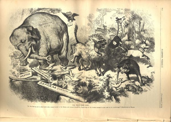 First Use of the Elephant as the Republican Party
