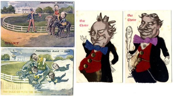 Graphic Political Postcards for the Presidential Race of 1908