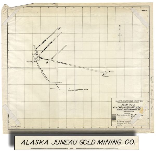 Alaska Juneau Gold Mining Company Map