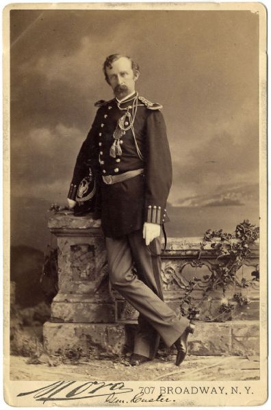 Cabinet Card of George Armstrong Custer by Mora
