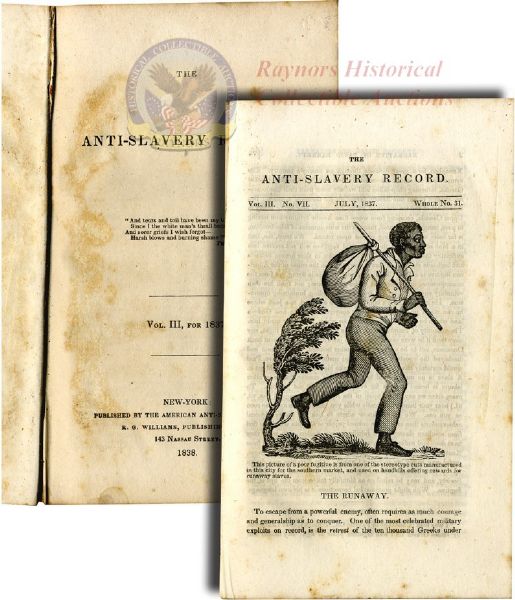 Anti-Slavery Book With Rare Runaway Slave Engraving