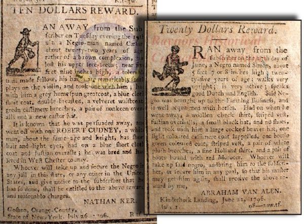 Scarcely Seen - Illustrated Runaway Slave Advertisements