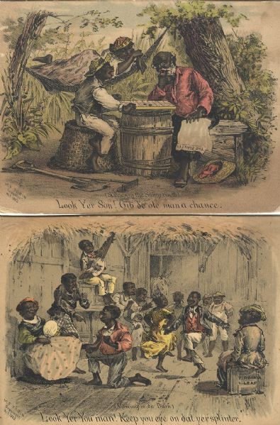 Seven Scenes in the Sunny South Trade Cards