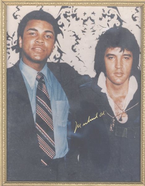 Muhammad Ali Signed Photograph with Elvis