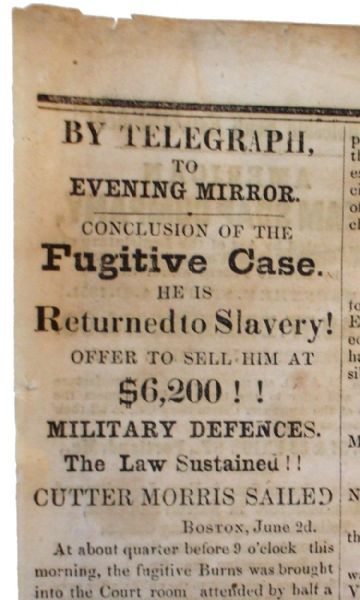 Dramatic Presentation of the Anthony Burns Fugitive Slave Trial