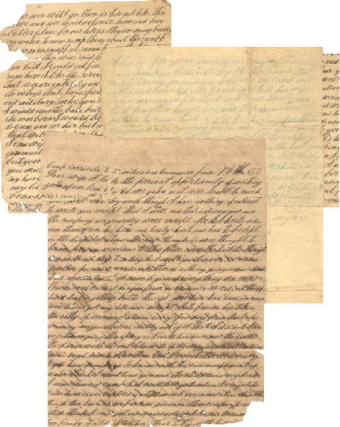 Three Confederate Texas Letters With Damage