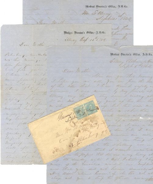12th Virginia Soldier's Letters on Medical Director's Stationery During Early's 1864 Valley Campaign 